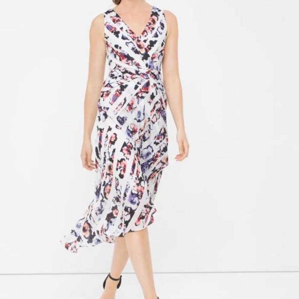 WHBM | Floral Stripe Wrap Sundress